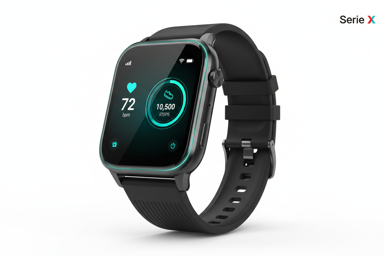 Smartwatch Serie X – Llamadas Bluetooth, Pantalla HD y Monitoreo de Salud

Mejora tu día a día con el Smartwatch Serie X, un reloj inteligente con pantalla táctil HD, llamadas Bluetooth, monitoreo de ritmo cardíaco, pasos, sueño y mucho más. Su diseño moderno y correas cómodas lo hacen ideal para deporte, trabajo o uso diario. Compatible con Android y iPhone.